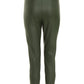 Khaki Seam Detail Zip Side Legging