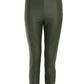 Khaki Seam Detail Zip Side Legging