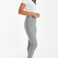 Grey Seam Detail Zip Leggings