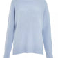Blue Knitted High Neck Jumper