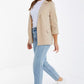 Stone Ruched Sleeve Blazer