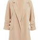 Stone Ruched Sleeve Blazer