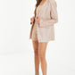 Champagne Glitter Woven Tailored Blazer