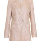 Champagne Glitter Woven Tailored Blazer