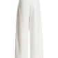 White Woven Diamanté Trim Detail High Waist Trouser