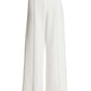 White Woven Diamanté Trim Detail High Waist Trouser