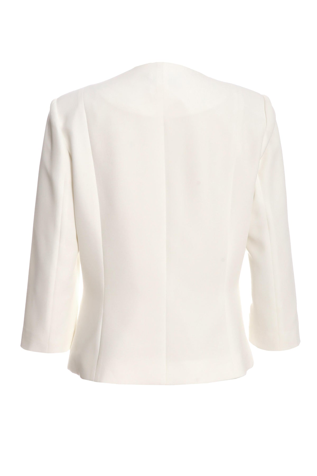 Cream Tailored Cropped Blazer — 14
