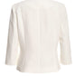 Cream Tailored Cropped Blazer — 12