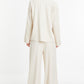 Cream Woven Waterfall Blazer — 8