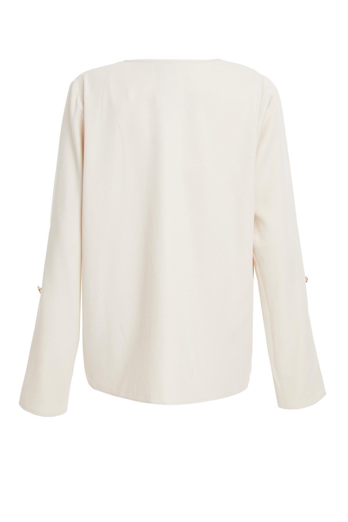 Cream Woven Waterfall Blazer — 8