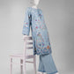 Blue Embroidered Cambric Unstitched 2Pc