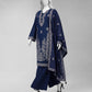 Navy Blue Embroidered Khaddar Slub Unstitched 3Pc