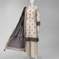 Beige Printed Khaddar Slub Unstitched 3Pc