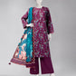 Light Purple Printed Cambric Unstitched 3Pc