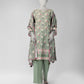 Green Printed Khaddar Slub Unstitched 3Pc