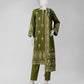Green Yarn Dyed Jacquard Unstitched 3Pc