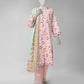Peach Printed Cambric Unstitched 3Pc