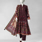 Brown Embroidered Cambric Unstitched 3Pc