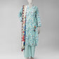 Blue Printed Cambric Unstitched 3Pc