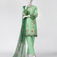 Green Printed Dobby Unstitched 2Pc