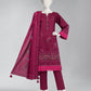 Purple Embroidered Cambric Unstitched 3Pc