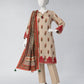 Beige Embroidered Pashmina Unstitched 3Pc