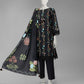 Black Printed Cambric Unstitched 3Pc