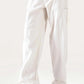 CANVAS WIDE LEG CARGO TROUSERS