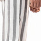 TEXTURED STRIPED-COTTON SHORTS