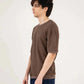 BASIC TEXTURED CREW NECK TEE