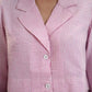 TEXTURED STRIPED CROPPED BLAZER