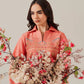 Coral- 2Pcs Embroidered Coord Set