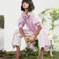 Stripped Lilac Raglan Dress