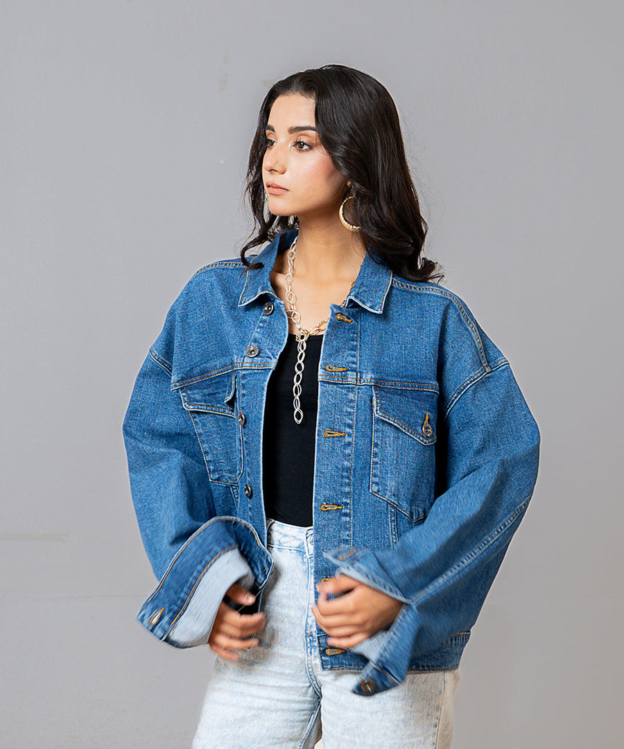 Mid Blue Denim Classic Jacket