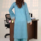 Stitched 2Pc - Embroidered Lawn - Blue Monday