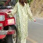 Unstitched 3Pc Printed Embroidered Lawn Suit - NUSLE3154