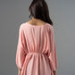 Batwing Ruched Rayon Blouse