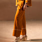 Caramel Striped Crepe Pants
