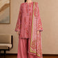 3 Pc Unstitched Printed Twill Suit