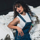 Mid Blue Dungaree Skirt