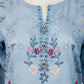Blue Embroidered Cambric Unstitched 2Pc