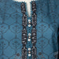 Blue Printed Cambric Unstitched 3Pc
