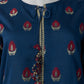 Blue Yarn Dyed Jacquard Unstitched 3Pc