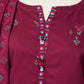 Purple Embroidered Cambric Unstitched 3Pc