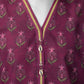 Purple Printed Khaddar Slub Unstitched 3Pc