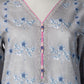 Grey Printed Cambric Unstitched 3Pc