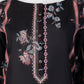 Black Embroidered Khaddar Slub Unstitched 3Pc