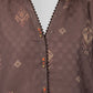 Brown Printed Dobby Unstitched 2Pc
