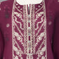 Purple Printed Cambric Unstitched 3Pc