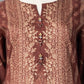 Brown Printed Cambric Unstitched 3Pc